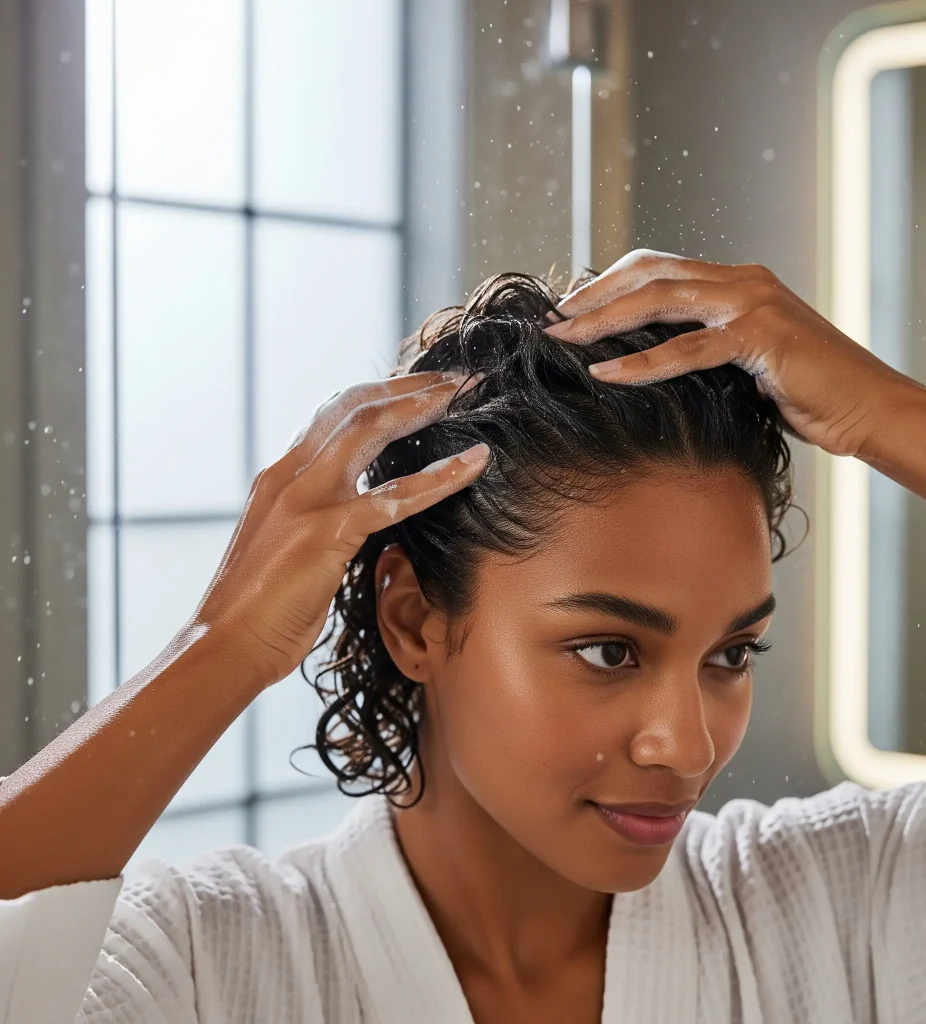 When shampooing, concentrate the product on your scalp, as this is where most of the oil and product buildup occurs