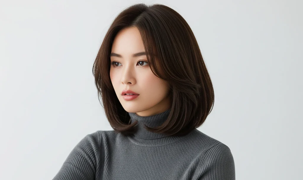 Round Face Bob Hair Cut