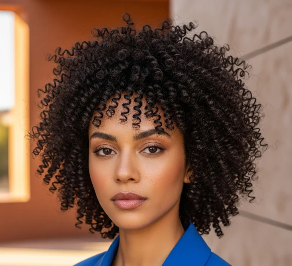 Z-pattern, with sharp, angular bends and less of a visible curl pattern