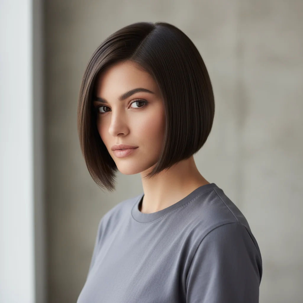 A-Line Bob: with less stacking at the back, maintaining a clean, sharp line that angles forward