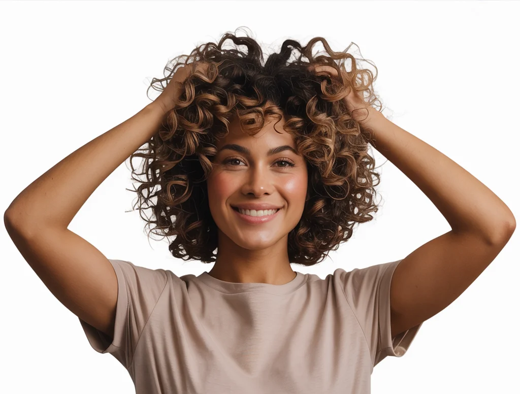 try to avoid touching your roots too much throughout the day.