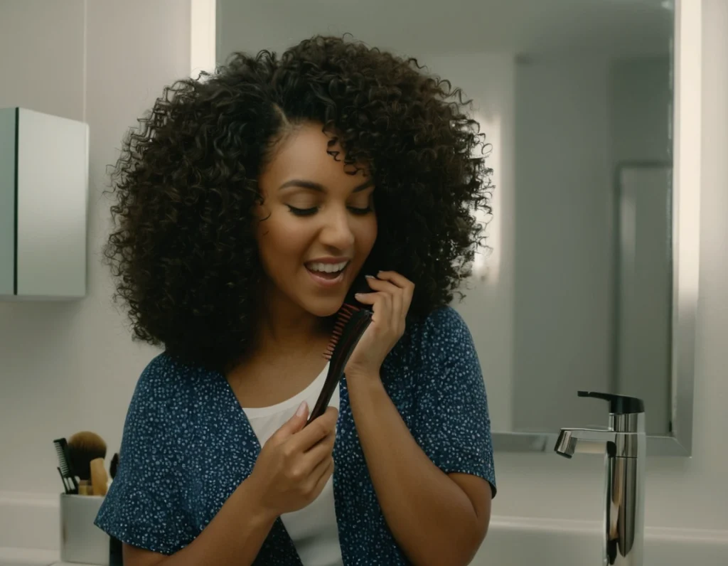 After shampooing, apply a generous amount of thick, moisturizing conditioner