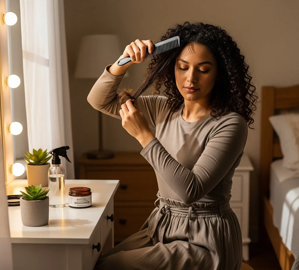 Curly hair is prone to tangles and knots, making detangling a delicate process. Aggressive brushing or combing can lead to breakage and frizz.