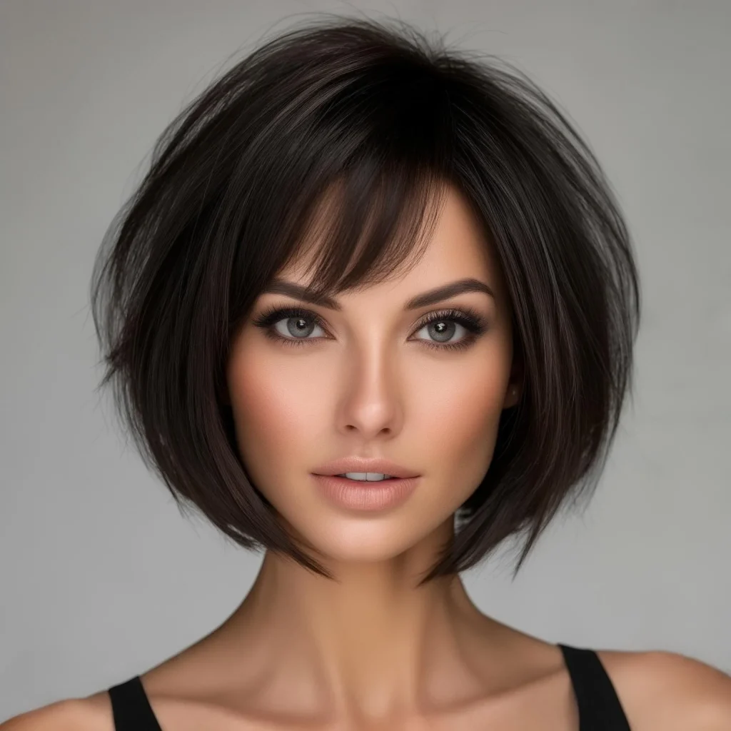 diamond face shape should Add width to the forehead and jawline while softening the cheekbones.