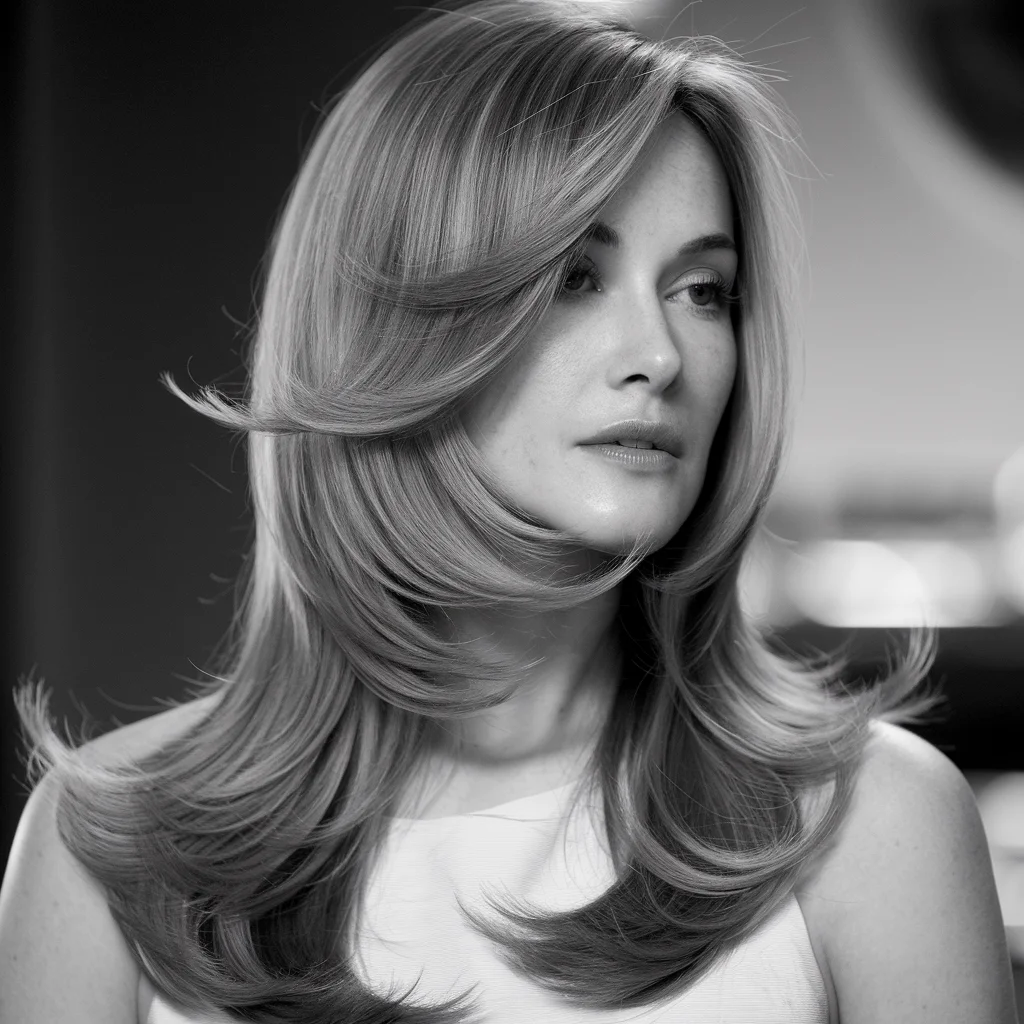 Face-framing layers are a perennial favorite for long straight hair, and for good reason.