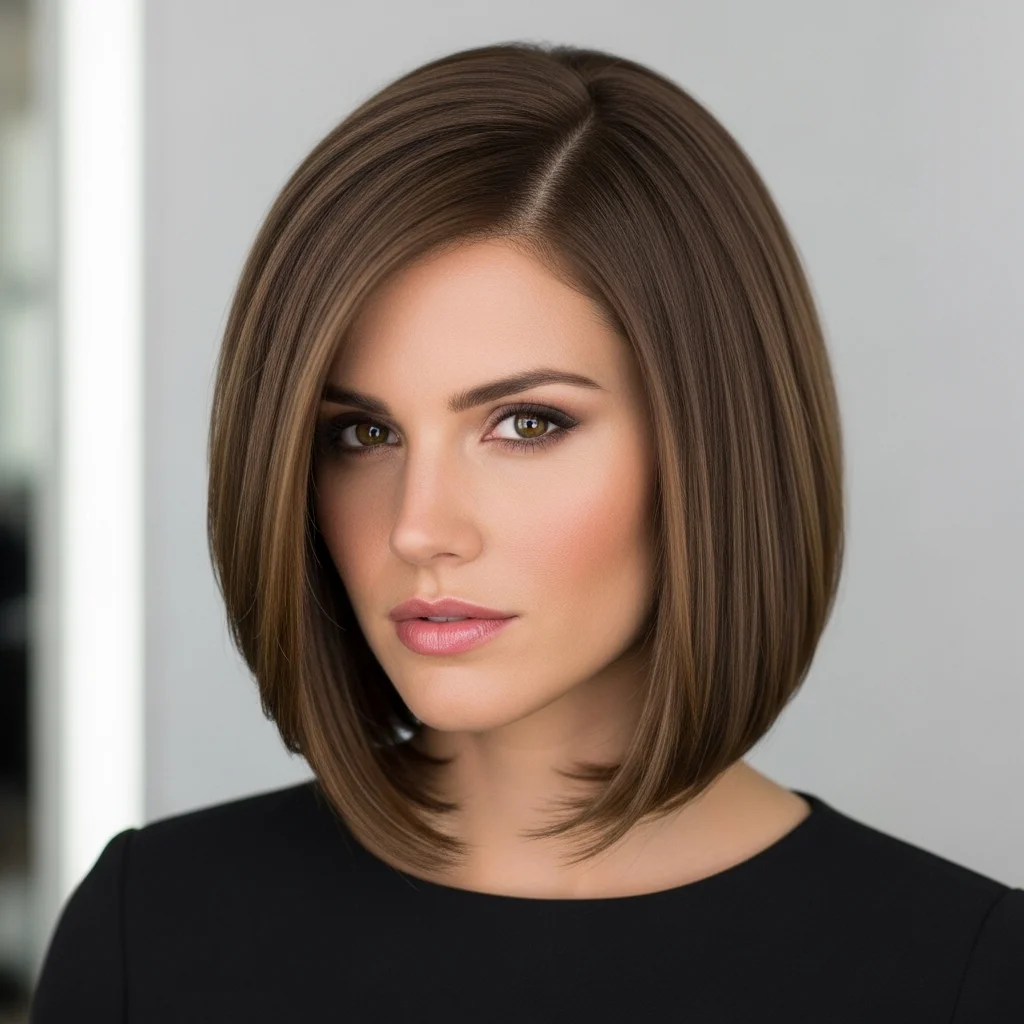 Square faces benefit from softer, more gradual angles that don't emphasize the angular jawline.
