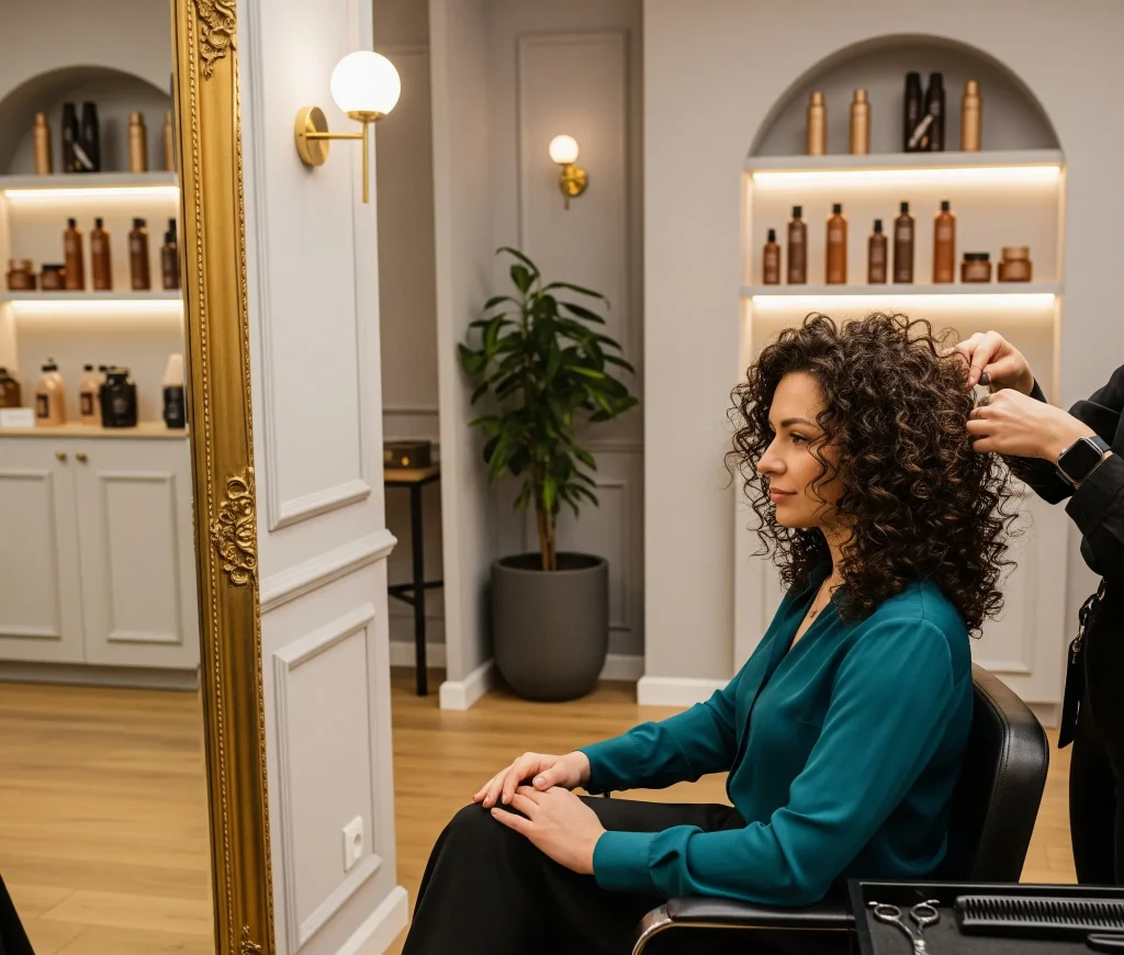 Aim to wash your curly hair only when necessary, typically every two to three days