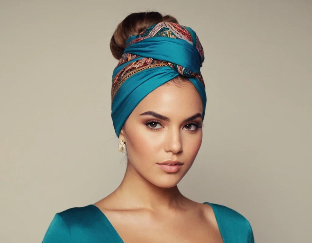 Scarves can be woven into braids, wrapped around ponytails
