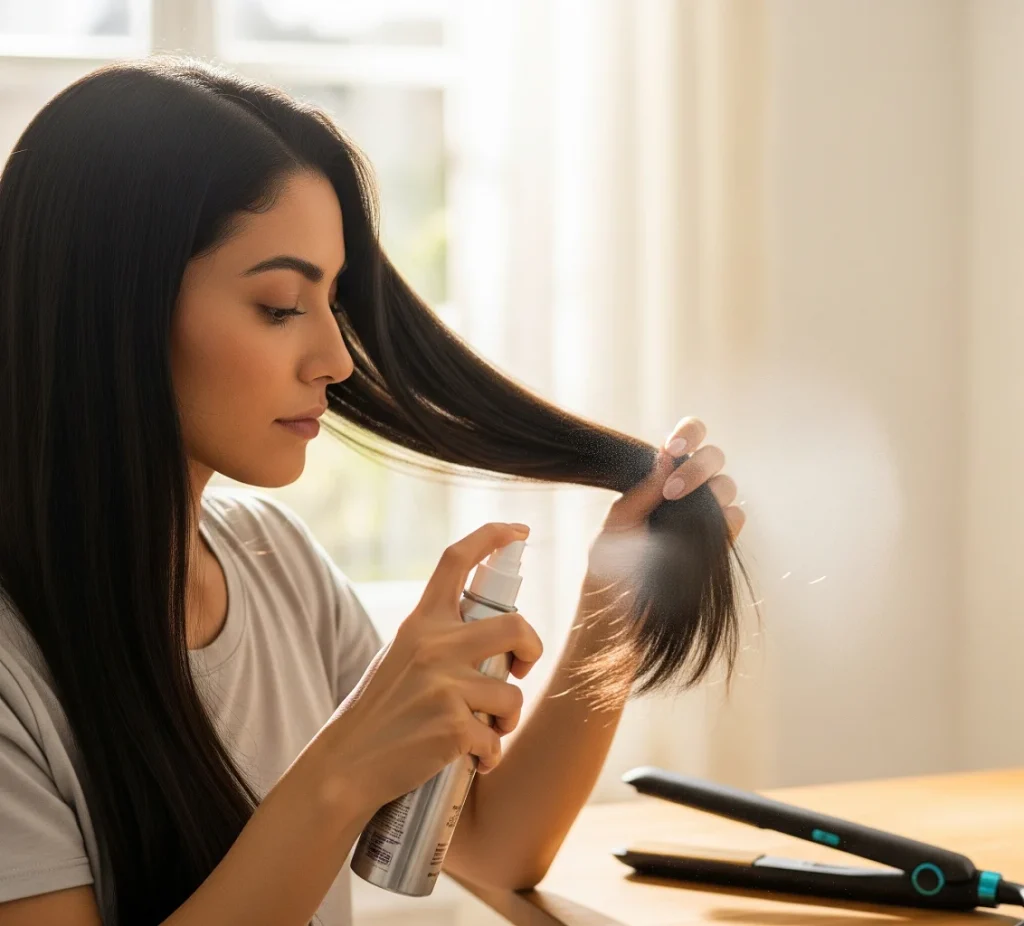 Non-negotiable for blow-drying. These sprays or creams shield your hair from heat damage, which is a major contributor to frizz.