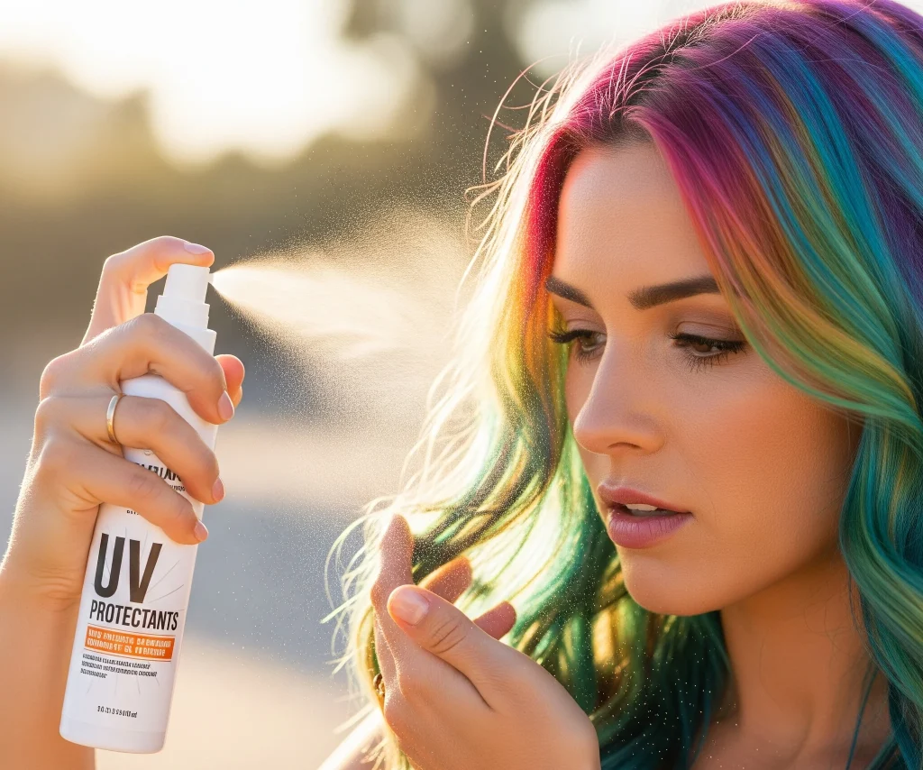 Many leave-in conditioners and styling sprays now include UV protectants.