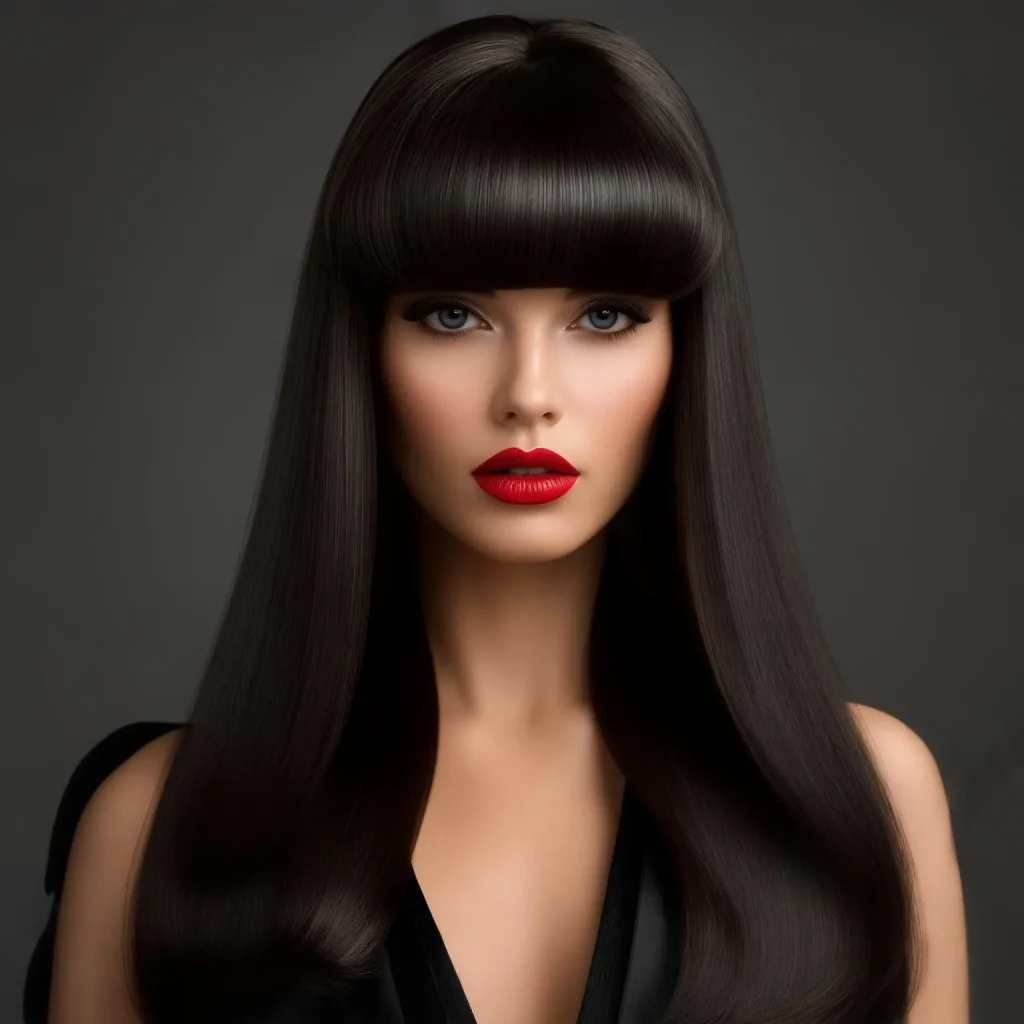 Curtain bangs have made a significant comeback, and they pair exceptionally well with long straight hair.