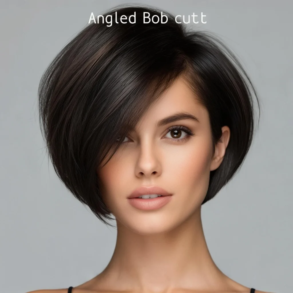 Oval faces have the most flexibility with angled bob cuts