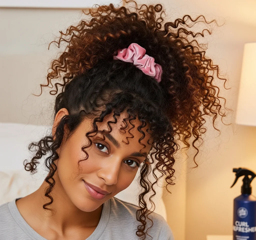 To prevent your roots from flattening overnight, try the pineapple method