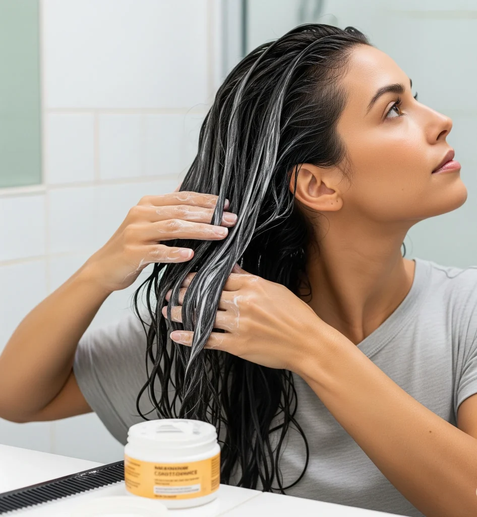 Deep conditioning treatments in the weeks leading up to your color appointment can help improve hair porosity