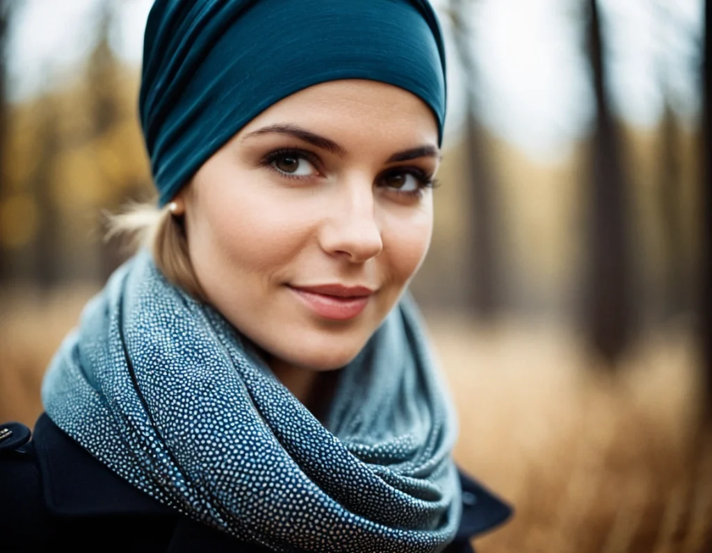 Stylish and versatile, scarves can be wrapped around your head to cover your hair completely.