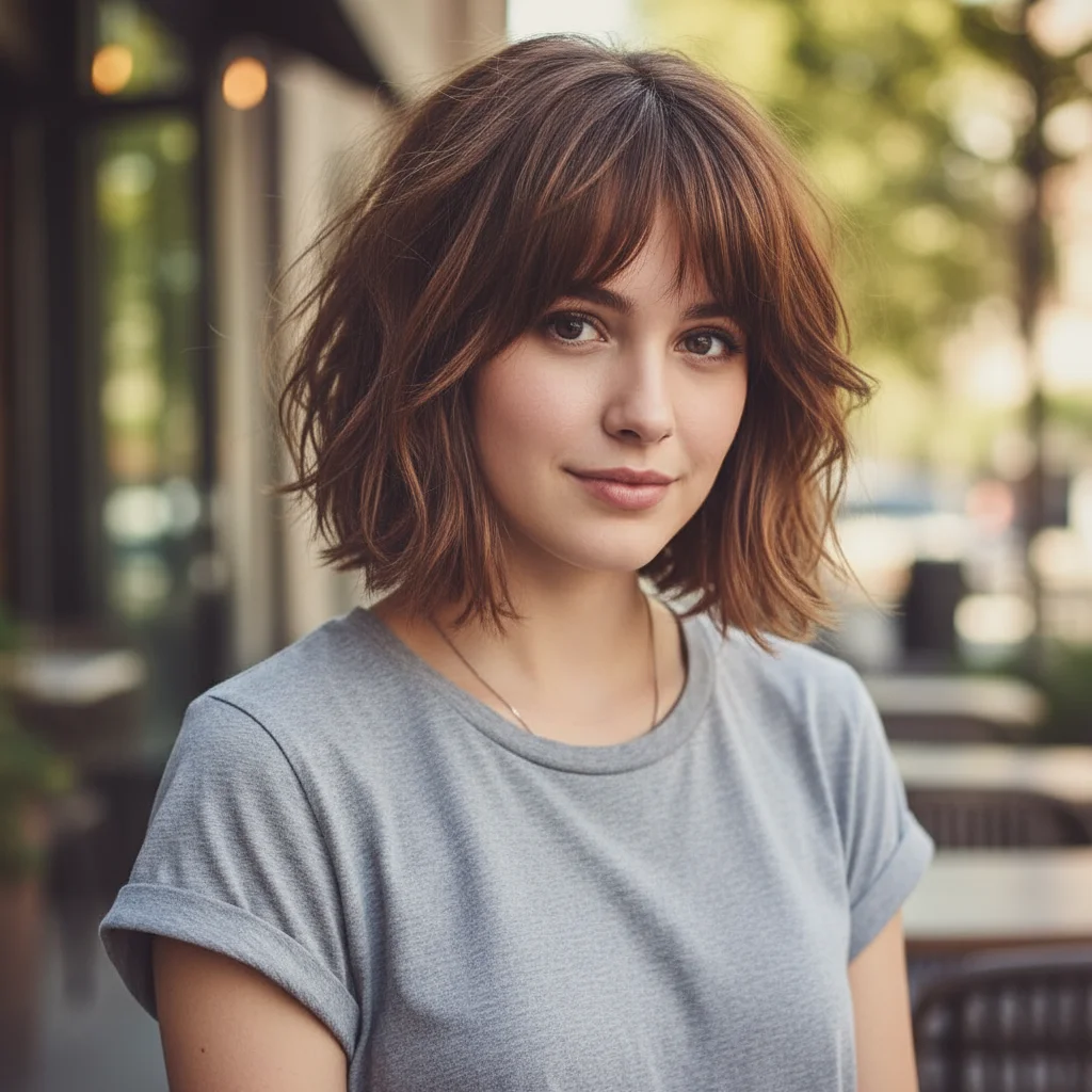 Shaggy Bob: Characterized by choppy, uneven layers that create a relaxed, undone look.