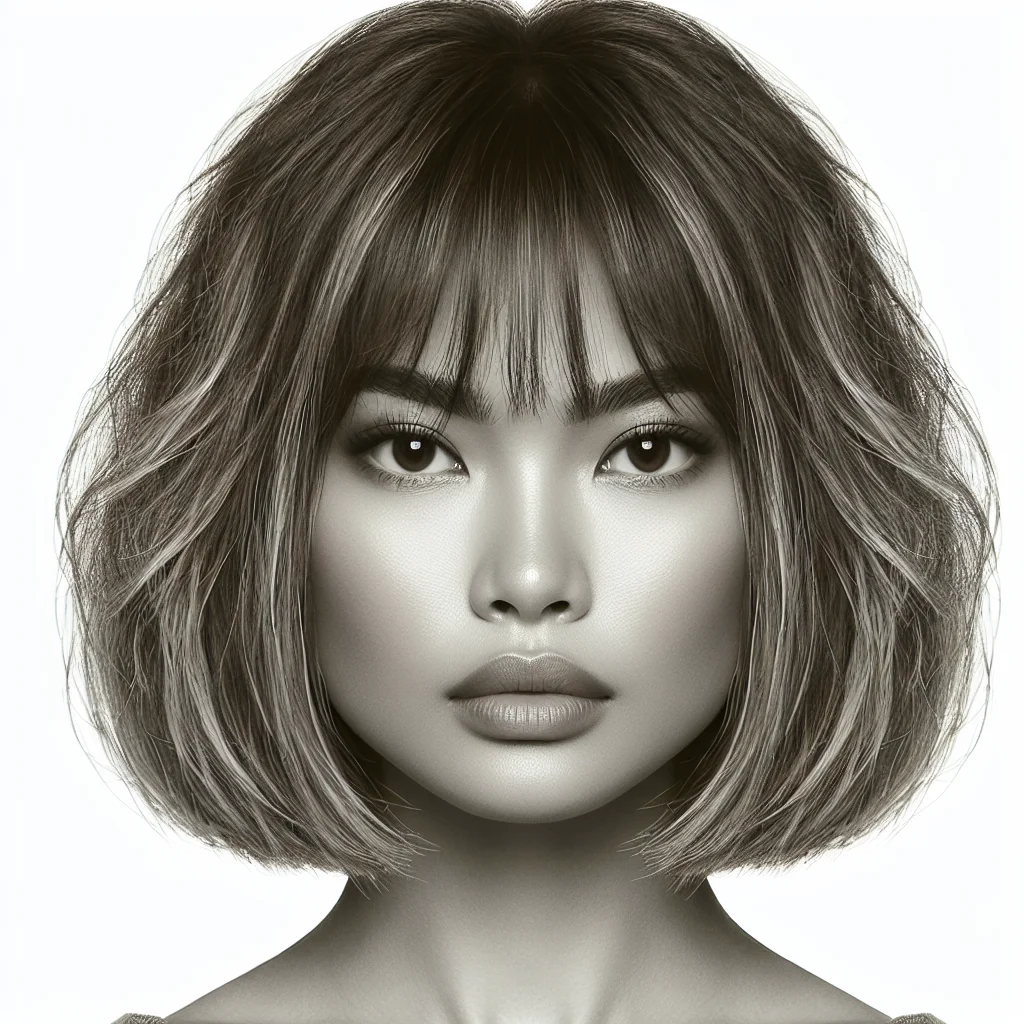 square face shape should Soften strong angles with layers that fall around the jawline and chin.