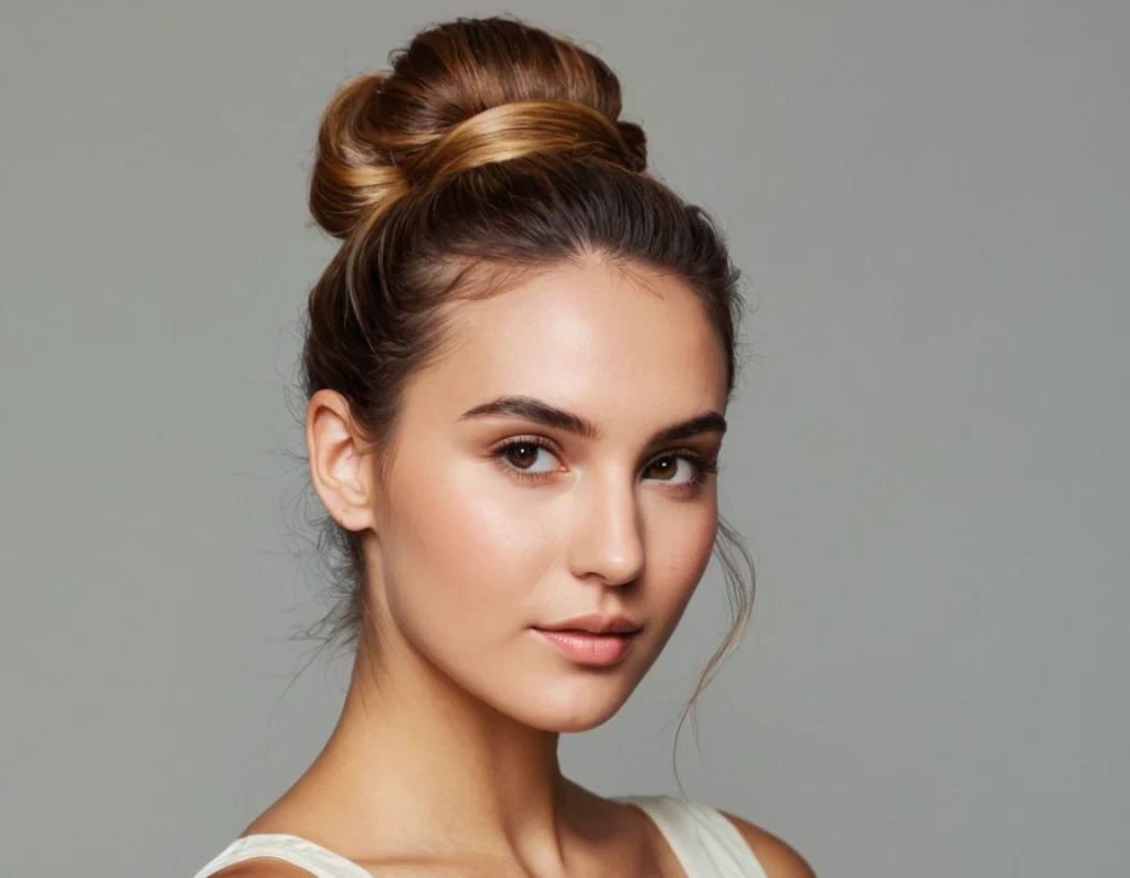 The trick to a good messy bun is not to overthink