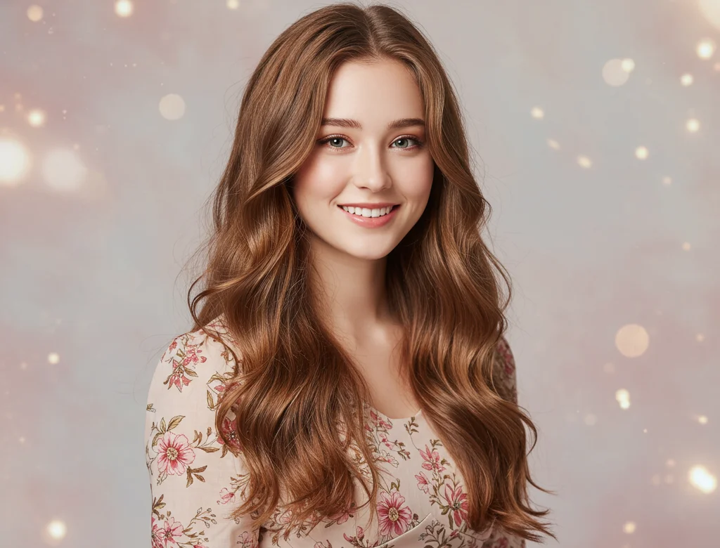 an all-over honey brown color provides a rich, warm hue that can refresh natural brunette hair.