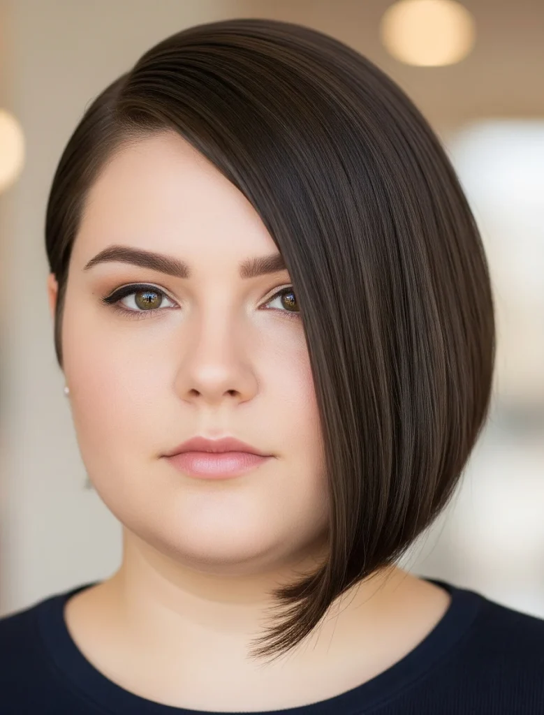 Asymmetrical Bob : Longer pieces grazing the jawline on the shorter side