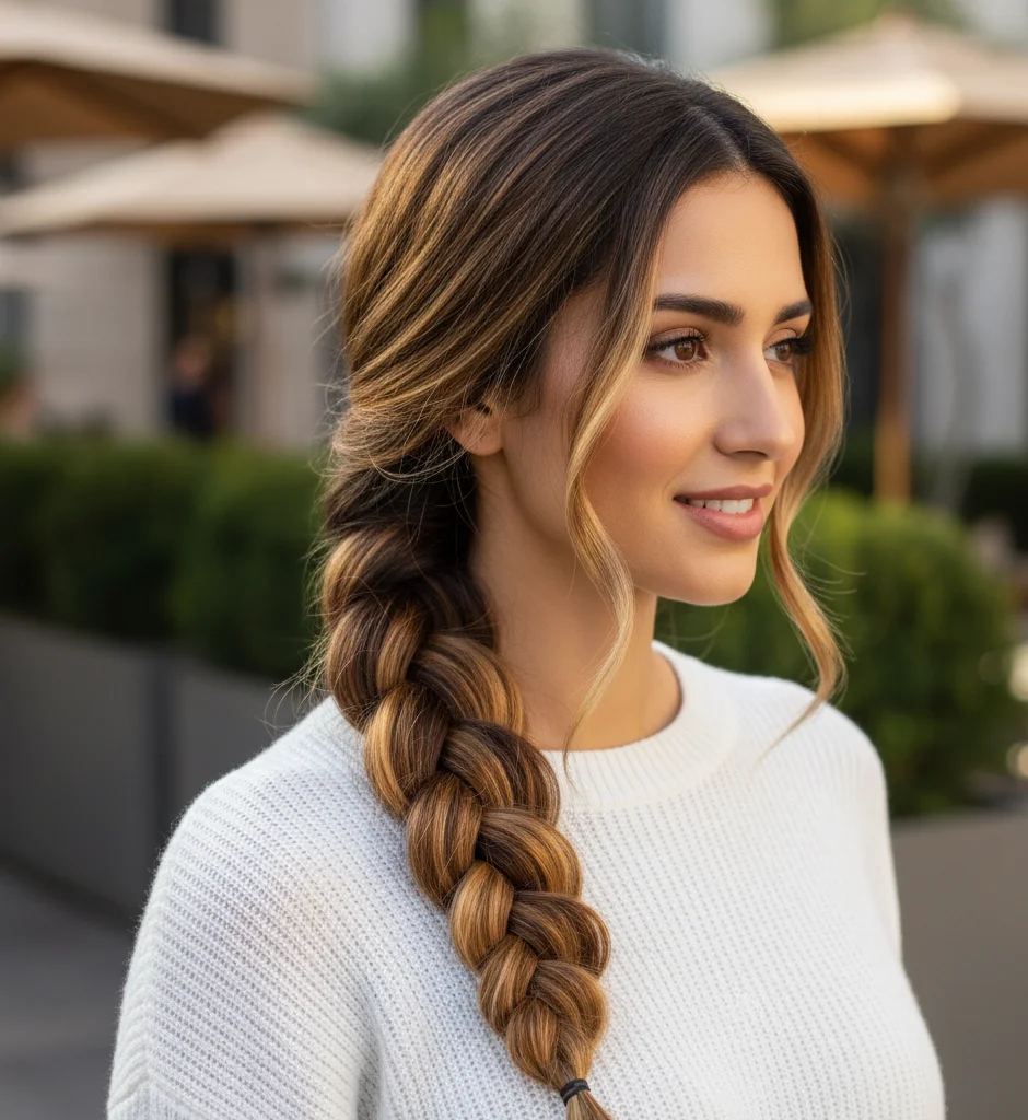 Braids, in particular, weave the different shades together, creating a beautiful, textured effect.