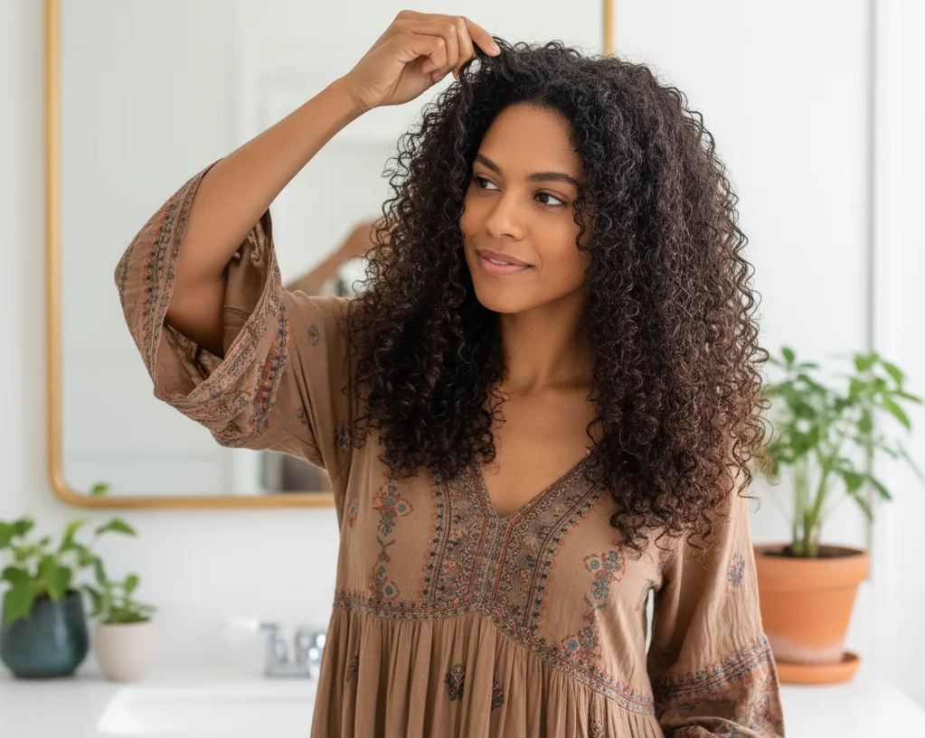 try finger coiling or twisting individual strands around your finger while your hair is wet and saturated with product