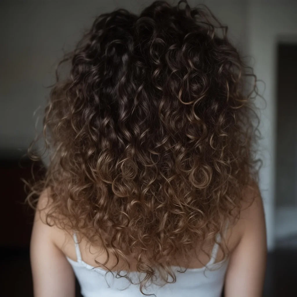 Many individuals with naturally curly hair often encounter an issue that the hair at the top of their head appears significantly less curly