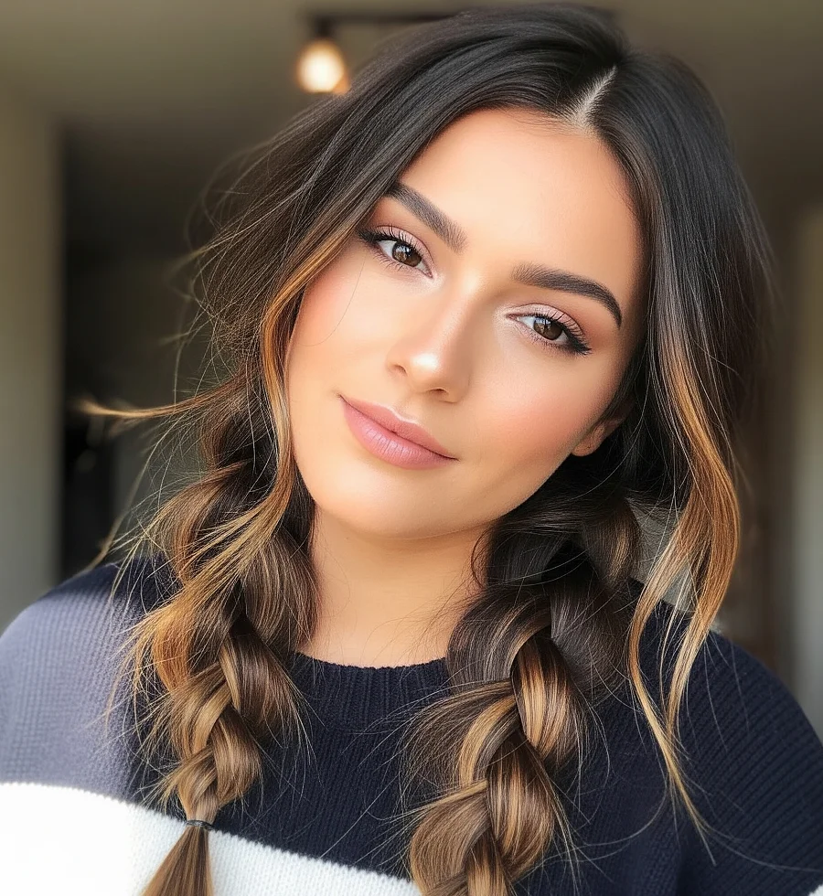 Simple plaits, like pigtail plaits, are making a comeback with a more refined and grown-up feel.