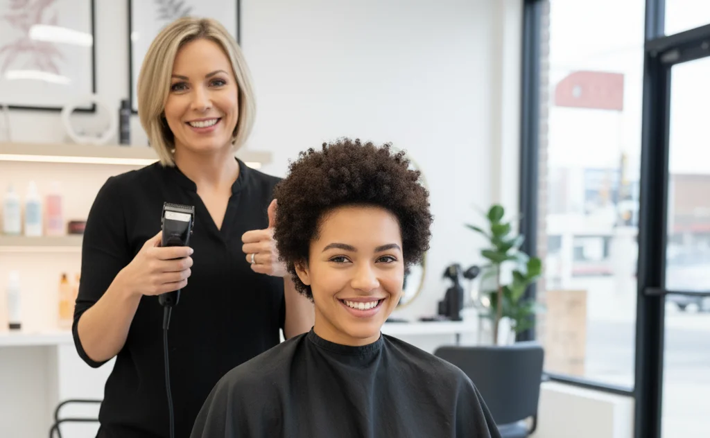 The Big Chop: Cutting off all chemically treated or heat-damaged hair at once.