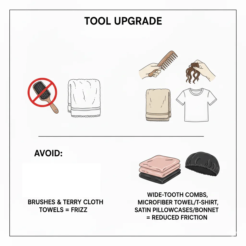Replace brushes with wide-tooth combs or your finger