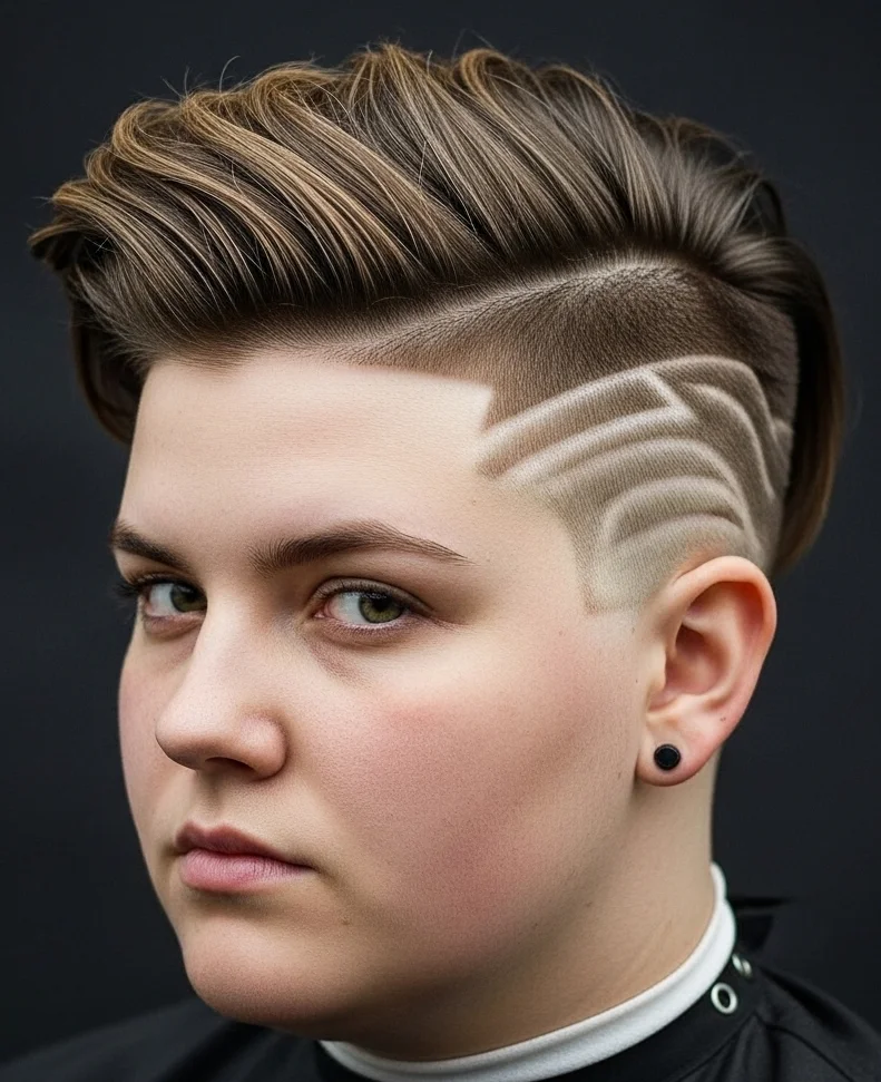 Undercut Pixie: Optional: Design elements in the undercut area